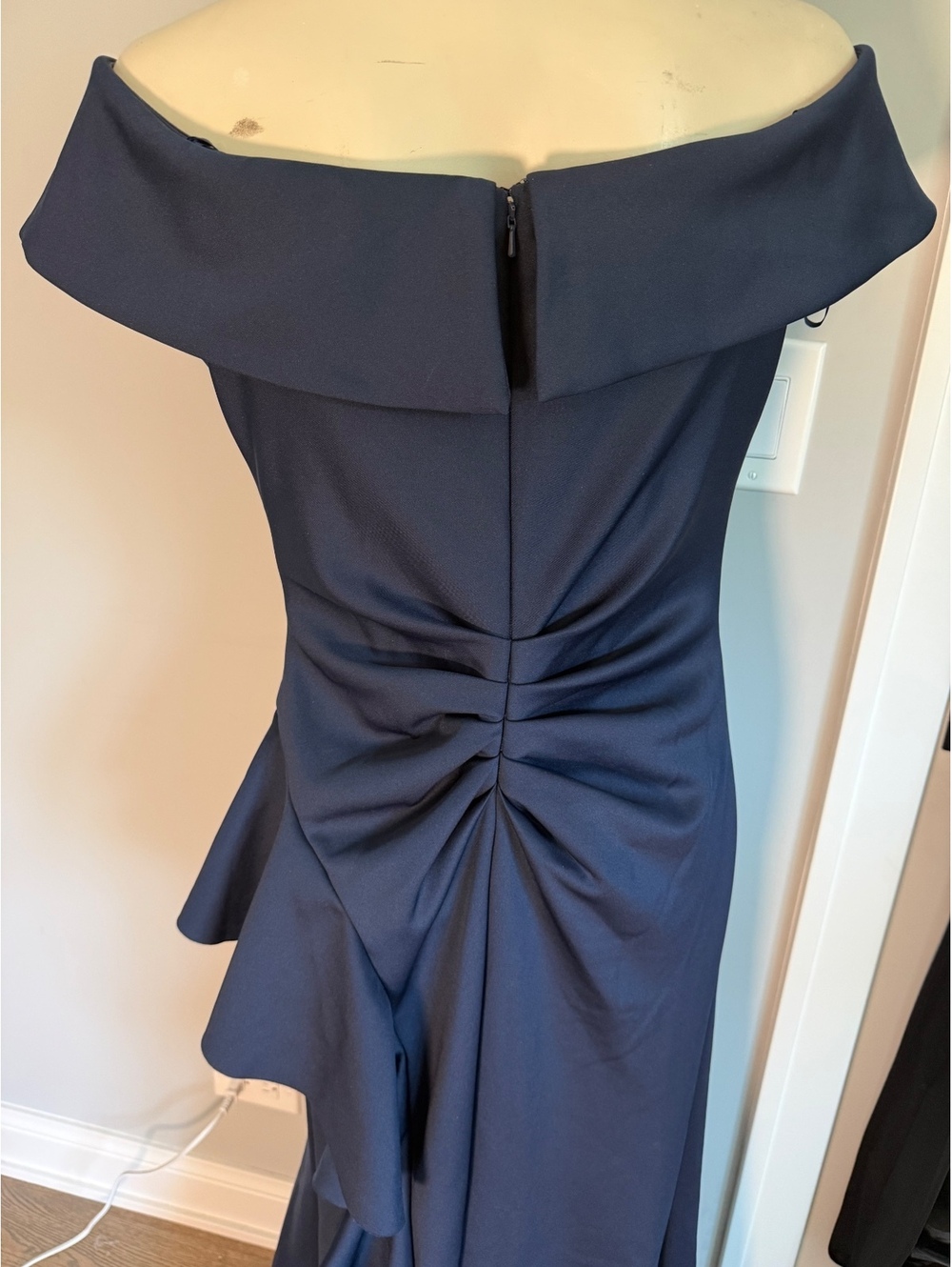 Xscape Women's Size 12 Navy Blue Strapless Evening Dress Size 12 - Picture 7 of 11
